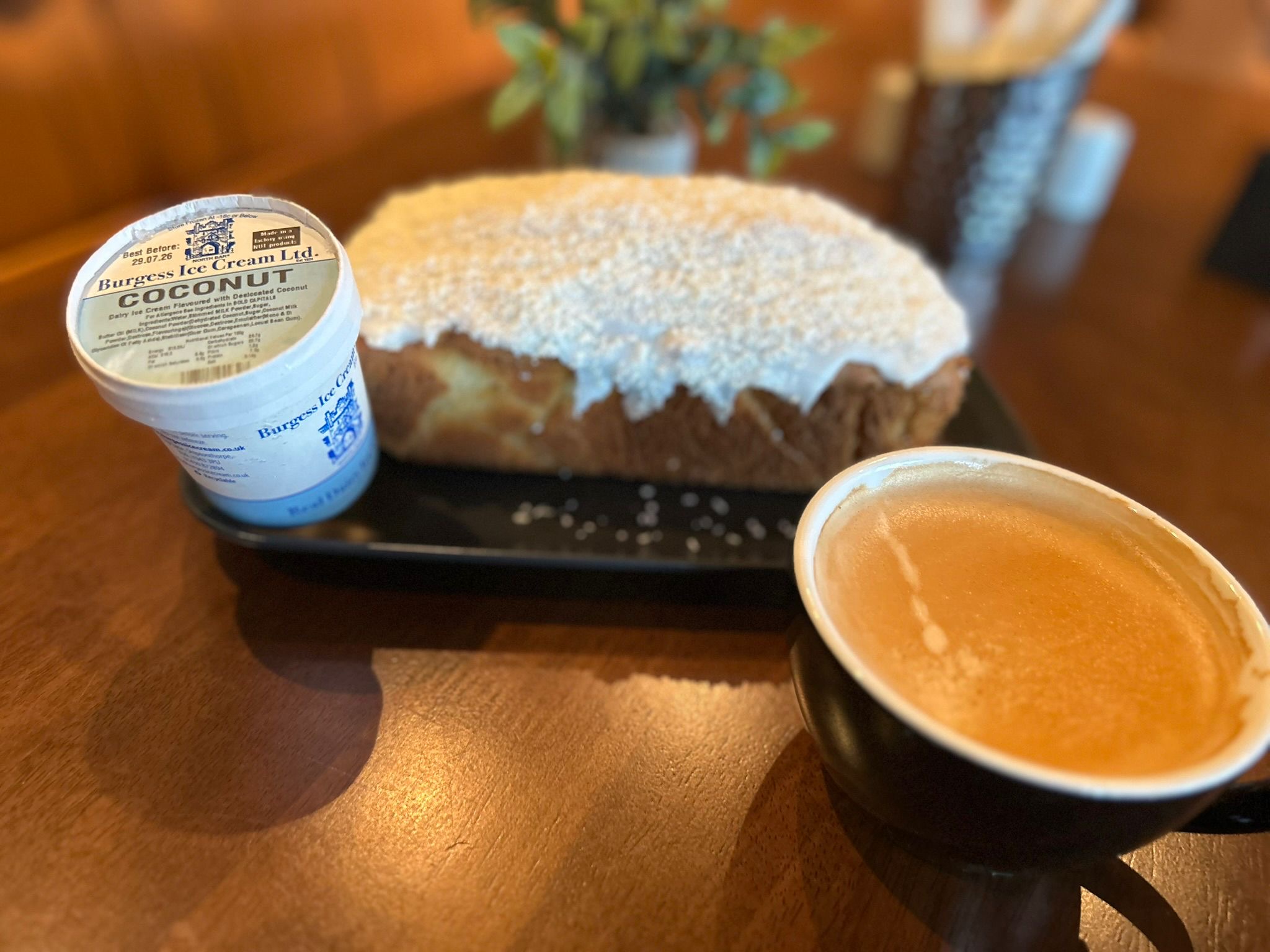 Cake with Ice Cream & Coffee