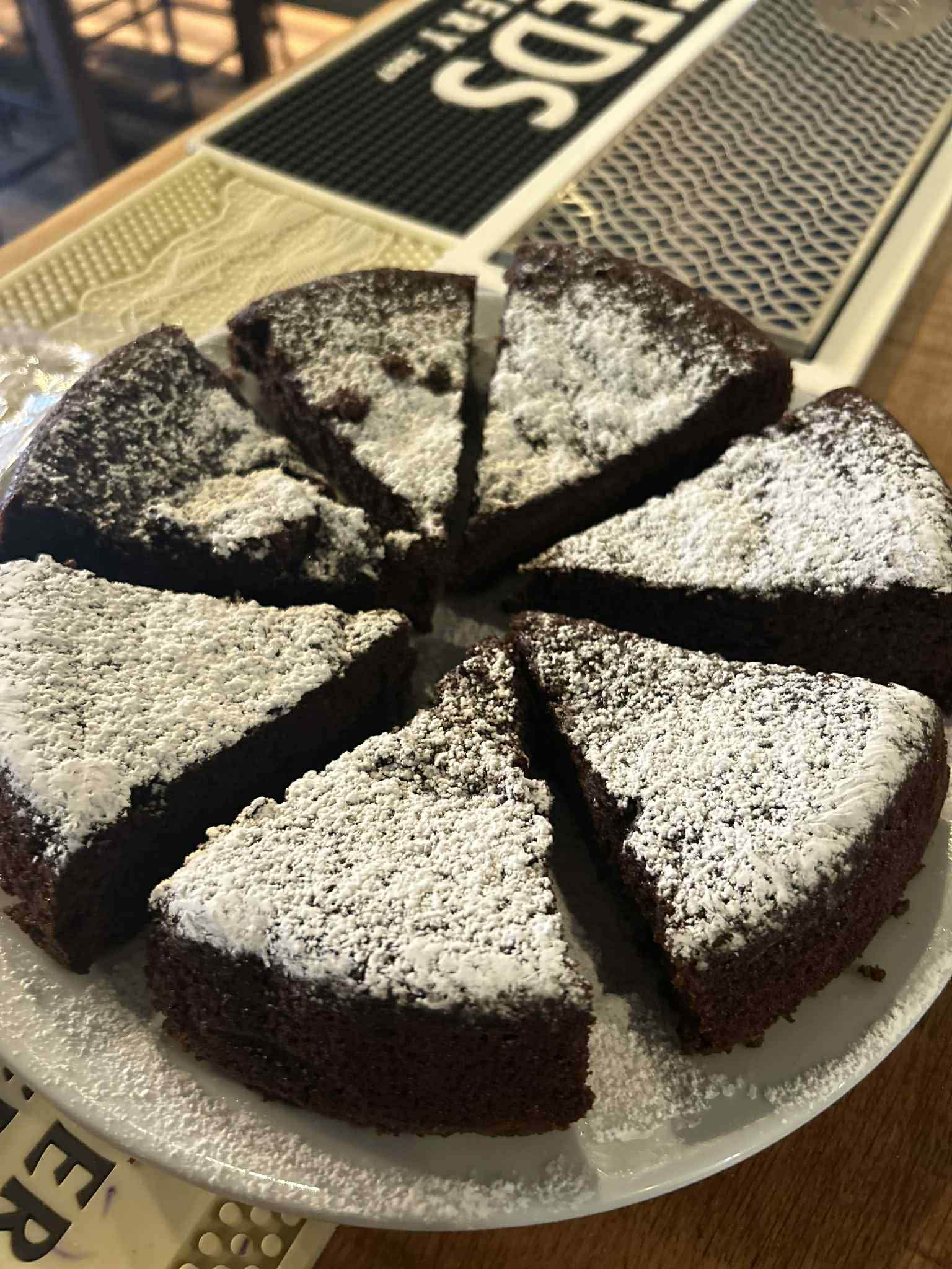 Chocolate Cake with Icing Sugar
