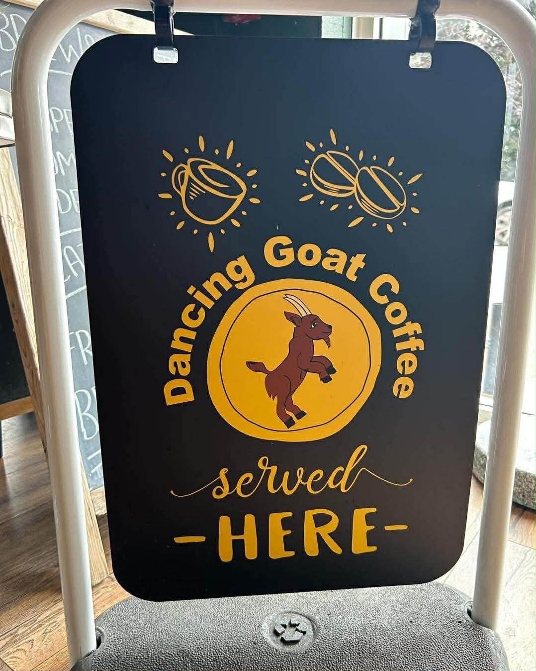 Dancing Goat Coffee Sign